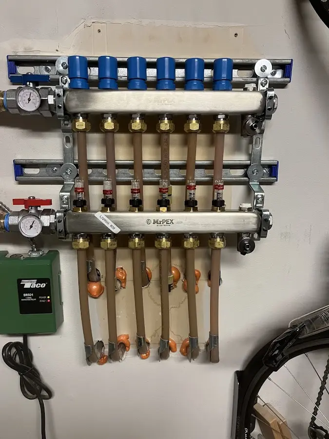 Plumber performing Gas Leak Detection at a residential property in Canton